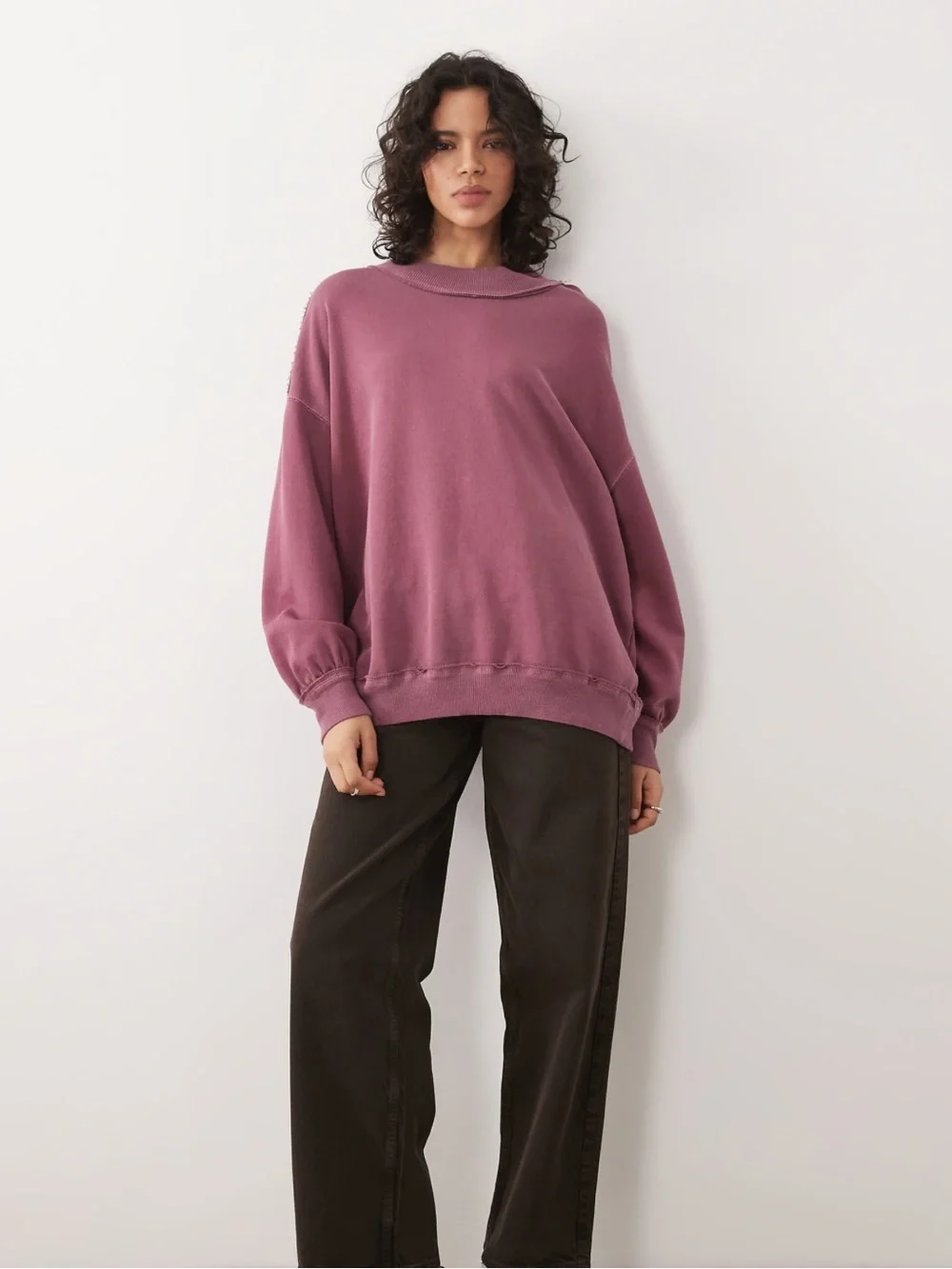 Free People Palm Springs Pullover Size Medium Grape nwot